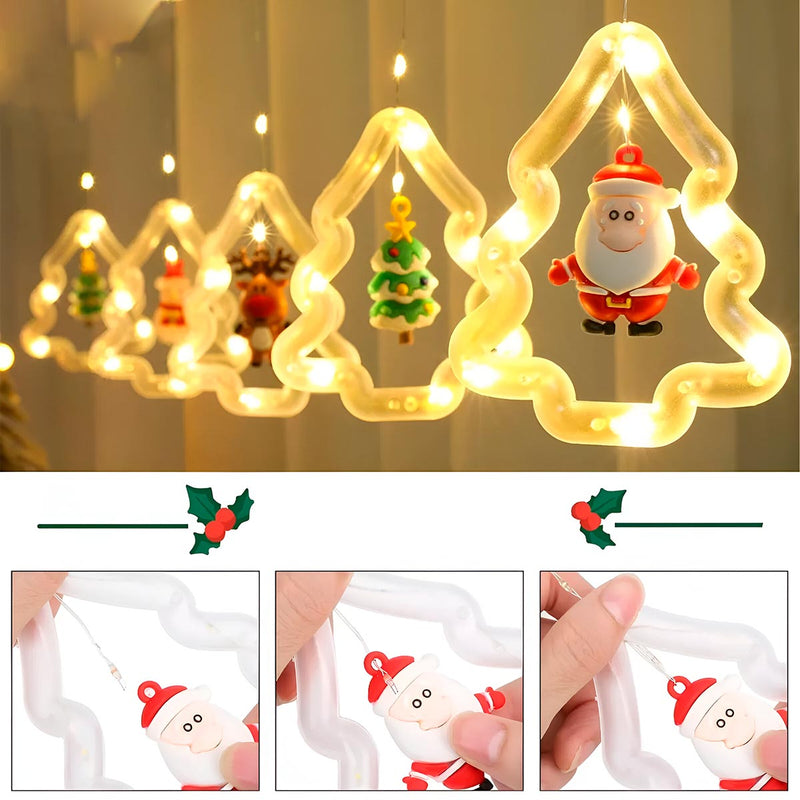 Cortina de Luces LED Intercalada para Navidad (3 m) 🎄✨