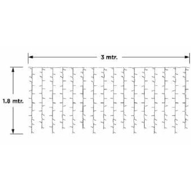 Cortina de Luces LED 3 x 1.8 Metros con 8 Modos de Iluminación